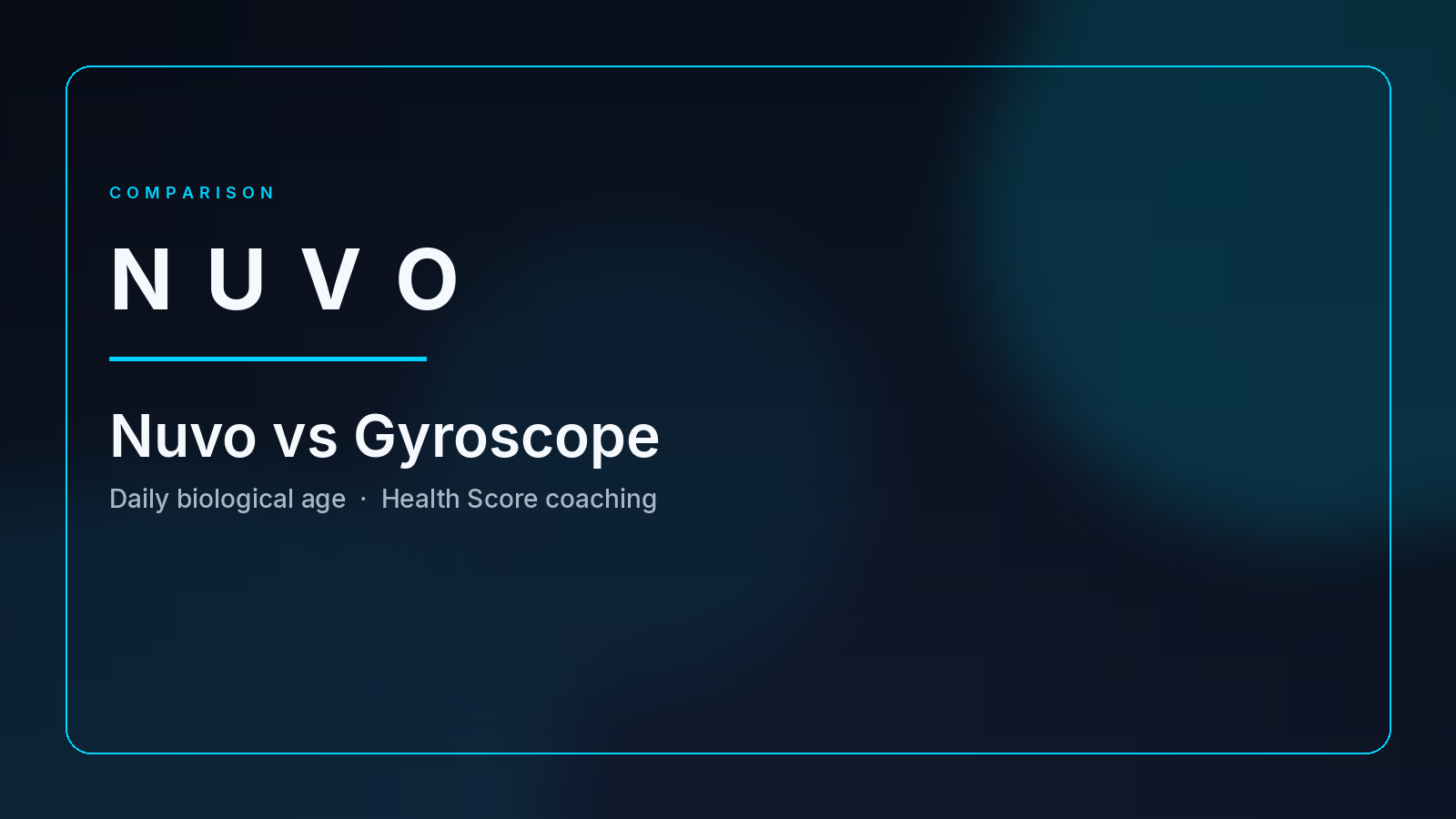 Nuvo vs Gyroscope: daily biological-age iPhone app compared with a Health Score, Food XRAY, and 24/7 AI health coach