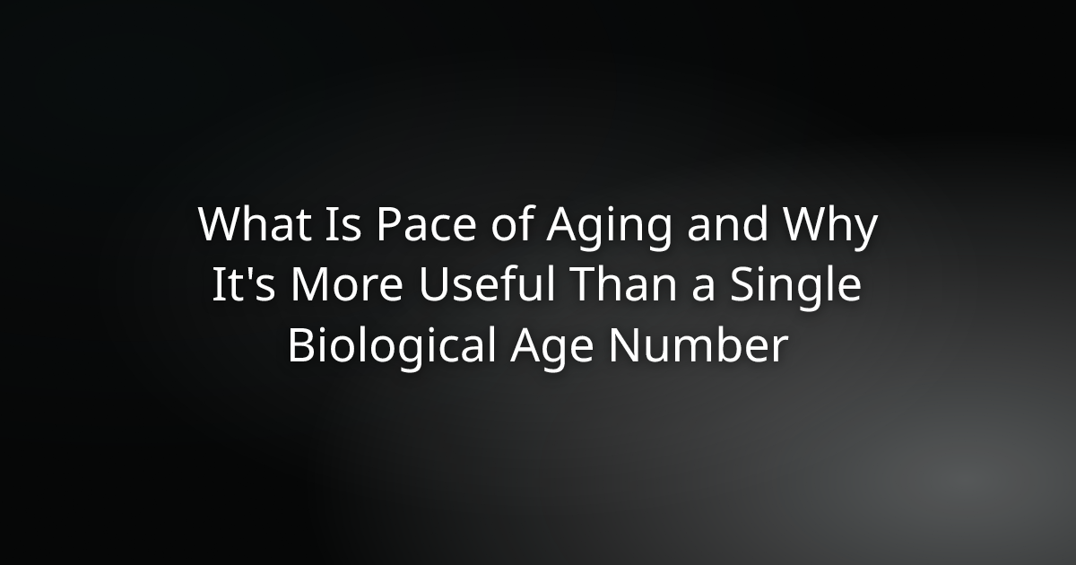 Pace of Aging