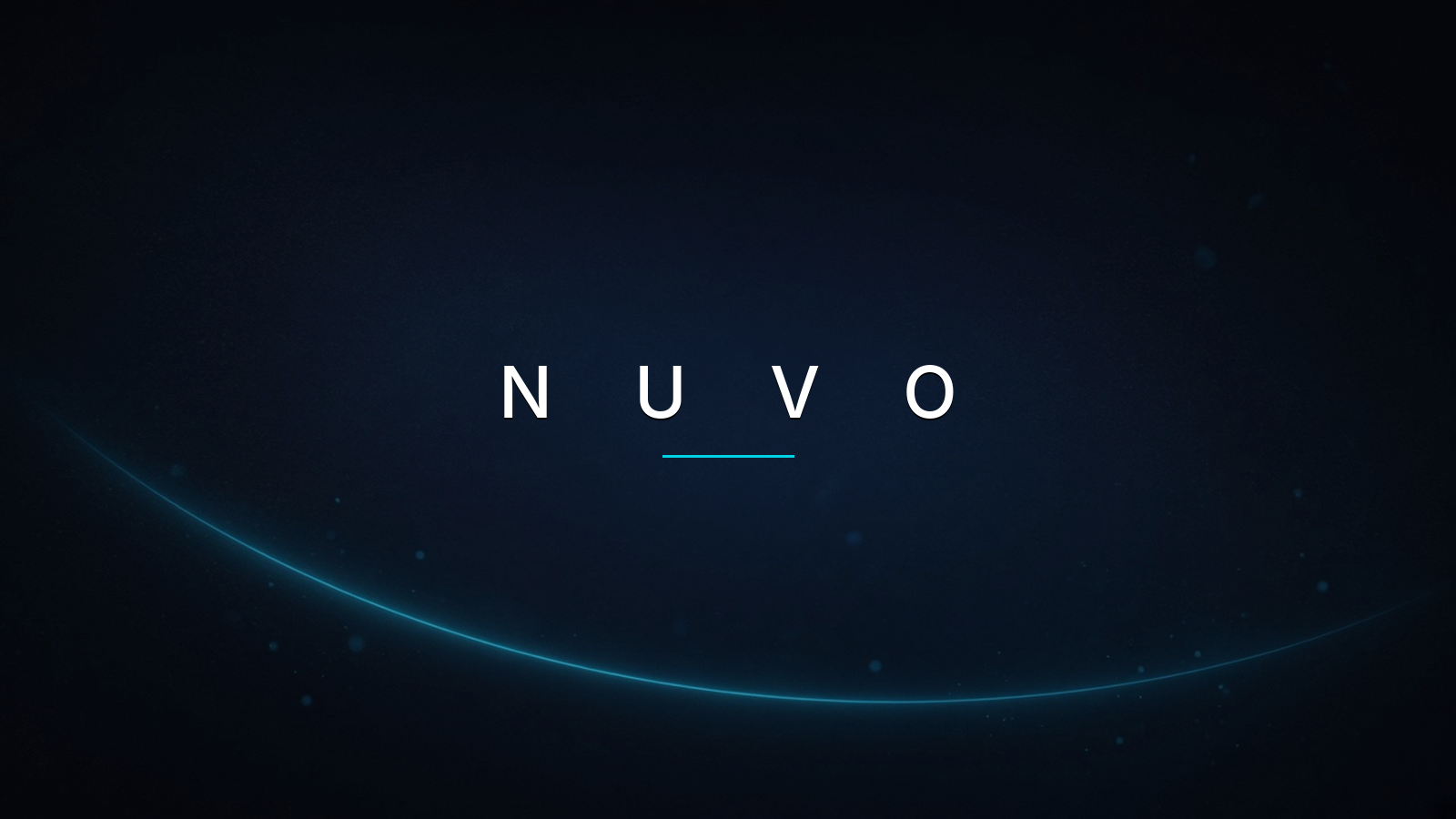 NUVO wordmark on a dark navy field with a cyan arc, for the phenotypic age calculator guide